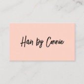 Minimalistische elegante pastelhaarstylist visitekaartje (Voorkant)