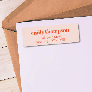 Minimalistische elegante pastelvet etiket