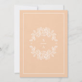 Minimalistische elegante perzikkleur Bewaar de dat Save The Date (Voorkant)