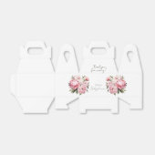Minimalistische elegante pioenen baby shower bedankdoosjes (Uitgevouwen)
