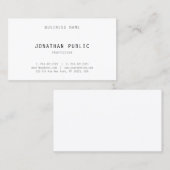 Minimalistische Elegante Professionele Eenvoudige Visitekaartje (Voorkant / Achterkant)
