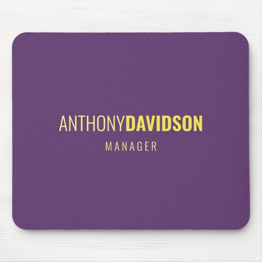 Minimalistische Elegante Professionele Indigo & Ge Muismat (Voorkant)