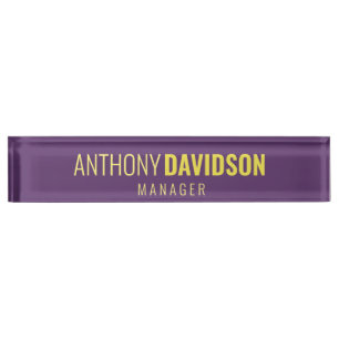 Minimalistische Elegante Professionele Indigo & Ge Naambordje