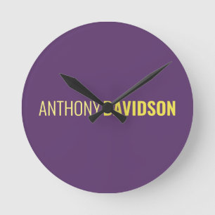 Minimalistische Elegante Professionele Indigo & Ge Ronde Klok