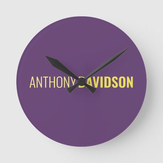 Minimalistische Elegante Professionele Indigo & Ge Ronde Klok (Voorkant)