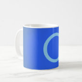 Minimalistische Elegante Professionele Monogram Bl Koffiemok (Voorkant links)