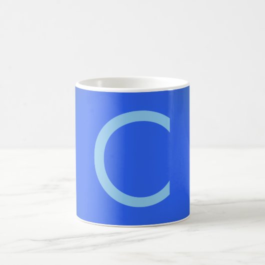 Minimalistische Elegante Professionele Monogram Bl Koffiemok (Center)