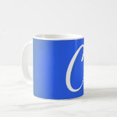 Minimalistische Elegante Professionele Monogram Bl Koffiemok (Voorkant links)