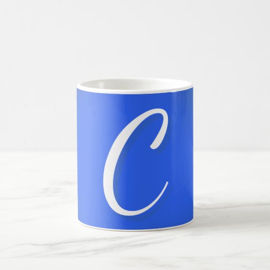 Minimalistische Elegante Professionele Monogram Bl Koffiemok (Center)