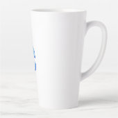Minimalistische Elegante Professionele Monogram Bl Latte Mok (Rechts)