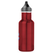 Minimalistische Elegante Professionele Monogram Bl Waterfles (Rechts)