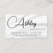 Minimalistische elegante professionele salon loyal visitekaartje (Achterkant)