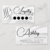 Minimalistische elegante professionele salon loyal visitekaartje (Voorkant / Achterkant)