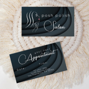 Minimalistische Elegante Professionele Salonafspra Visitekaartje