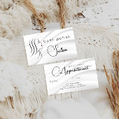 Minimalistische elegante professionele salonafspra visitekaartje