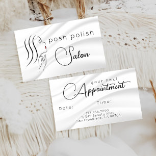 Minimalistische Elegante Professionele Salonafspra Visitekaartje