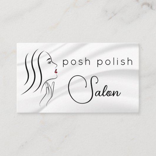 Minimalistische elegante professionele salonafspra visitekaartje (Voorkant)