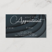 Minimalistische elegante professionele salonafspra visitekaartje (Achterkant)