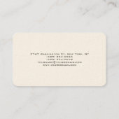 Minimalistische Elegante Professionele Signature C Visitekaartje (Achterkant)