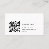 Minimalistische elegante QR-codeconsultant Visitekaartje (Achterkant)