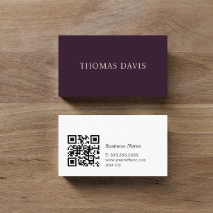 Minimalistische elegante QR-codeconsultant Visitekaartje