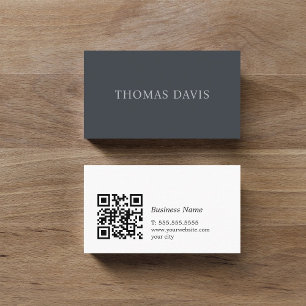 Minimalistische elegante QR-codeconsultant Visitekaartje