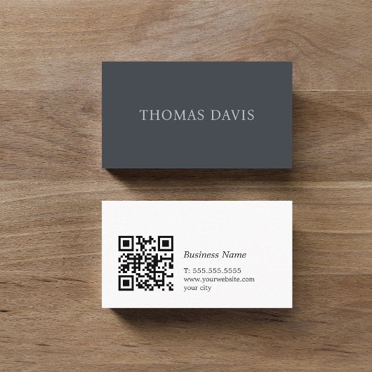 Minimalistische elegante QR-codeconsultant Visitekaartje