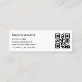 minimalistische elegante qr-codesamenstelling en - mini visitekaartje (Achterkant)