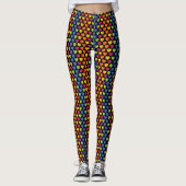 Minimalistische Elegante Regenboog Hart Ontwerp Leggings (Voorkant)