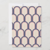 Minimalistische Elegante Retro Blush Foto Afstuder Aankondiging (Achterkant)