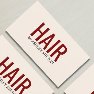 Minimalistische Elegante Rode Beige Krachtige Kapp Visitekaartje