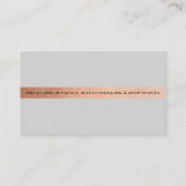 MINIMALISTISCHE elegante roos gouden streep luxe b Visitekaartje (Achterkant)