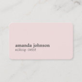 Minimalistische Elegante Roos Ligh Grey Make-up Ar Visitekaartje (Voorkant)