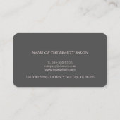 Minimalistische Elegante Roos Ligh Grey Make-up Ar Visitekaartje (Achterkant)