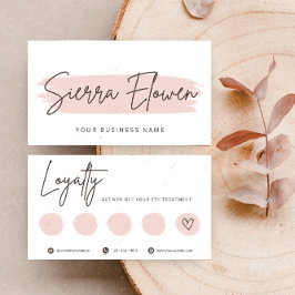 Minimalistische Elegante Roze Kwast Letter Loyalty