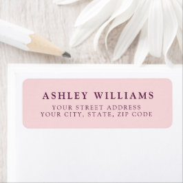 Minimalistische Elegante Roze Retourstickers Etiket