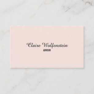 Minimalistische Elegante Roze Roze Schrift Profess Visitekaartje
