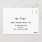 💍 Minimalistische Elegante RSVP & dieetvereisten Briefkaart (Achterkant)