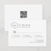 Minimalistische Elegante RSVP Kaart (Voorkant / Achterkant)