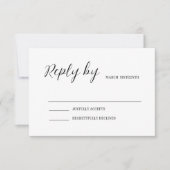 Minimalistische elegante RSVP-kaart RSVP Kaartje (Voorkant)