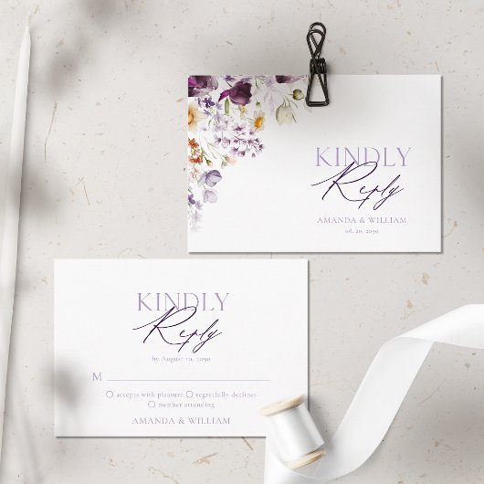 Minimalistische Elegante RSVP-kaart RSVP Kaartje
