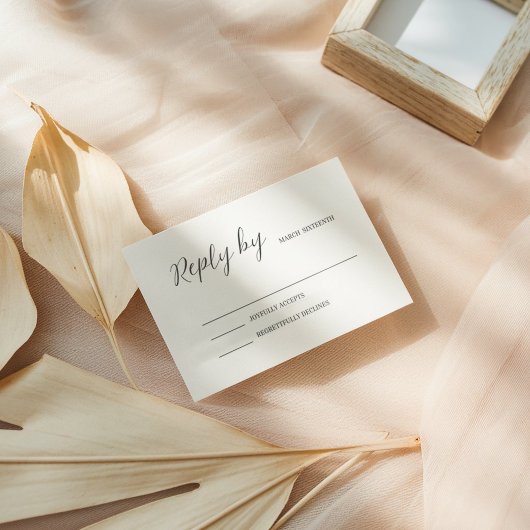 Minimalistische elegante RSVP-kaart RSVP Kaartje