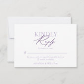 Minimalistische Elegante RSVP-kaart RSVP Kaartje (Achterkant)