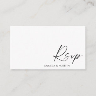 Minimalistische Elegante RSVP QR-code Informatiekaartje