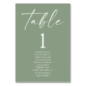Minimalistische Elegante Sage Green Wedding Kaart (Achterkant)