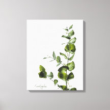 Minimalistische elegante salie eucalyptus canvas