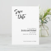 💍 minimalistische elegante save the date (Staand voorkant)
