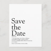 Minimalistische elegante Save the Date-definitie Briefkaart (Voorkant)