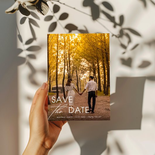 Minimalistische elegante save the date kaart