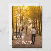Minimalistische elegante save the date kaart (Voorkant)
